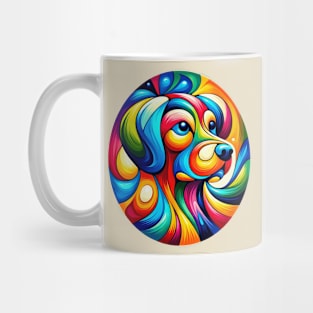 Vibrant Abstract Canine Art Mug